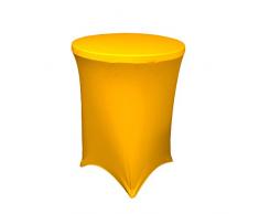 La Housse de Round High Spandex en Lin pour Cocktail Highboy Table, Jaune, 71.2 x 91.44 x 0.4 cm