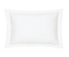 Blanc des Vosges Uni Satin Taie Coton Blanc 50 x 75 cm