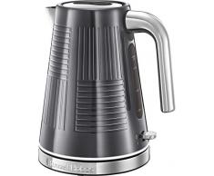 Russell Hobbs 25240-70 Bouilloire 1,7L Geo Steel, Ebullition Rapide, Illumination claire à la Base, Design Premium - Gris