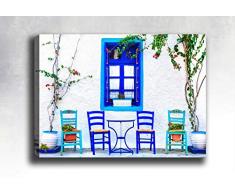 Bonamaison Peinture sur toile, multicolore, 50 x 70 cm - Conçu et fabriqué en Turquie