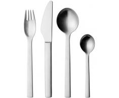 George Jensen GJ 106239Â New York Couverts 4Â piÃ¨ces Mat, Acier Inoxydable, Acier Inoxydable, 4Â x 19Â x 26,2Â cm