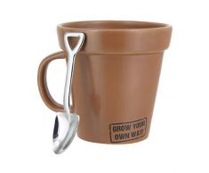 Paladone PP4999 Grow Your Own Way | Design idéal pour les cuisines, le bureau et la maison | Contient une tasse et un agitateur, en céramique