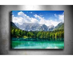 Bonamaison Peinture sur toile, multicolore, 70 x 100 cm - ConÃ§u et fabriquÃ© en Turquie