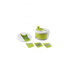 Kitchen Artist MEN218A Set essoreuse à salade et mandoline, Vert et Blanc