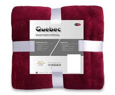CelinaTex Couverture Plaid Douillet et Chaud Coral Polaire Microfibre Couverture Douillette Couvre-lit Couverture en Microfibre certifié Ãko-Tex, Microfibre, Bordeaux, 150 x 200 cm