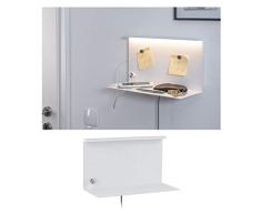 Paulmann 78916 Applique LED Jarina avec étagère INCL. 1x4,5 Watts gradable Lecture Blanc Liseuse Métal Lampe Murale 3000 K, 4.5 W