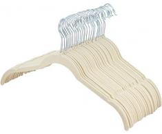 AmazonBasics Lot de 30 Cintres en Velours pour Chemises/Robes, Ivoire