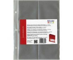 Artemio 18001011 6 Pochettes recharges pour farde de Rangement pour Mini tampons Transparents 18001002, Plastique, Multicolore, 19 x 0,5 x 24 cm