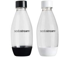 Sodastream Lot de 2 Bouteilles pour Machine Ã Soda Pet Blanc/Noir 0,5 L