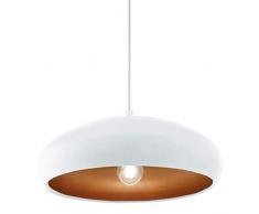 EGLO Lampe Suspension E27 Blanc Mogano 1De Cuivre