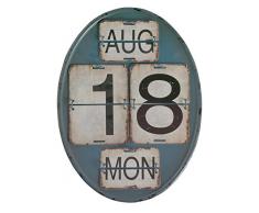 GEESE Calendrier, métal, Multicolore, 3 x 27 x 37 cm