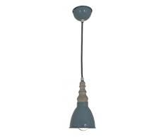 Naeve Leuchten Lampe suspension en métalDELHI, métal, 40 W, E27, 19 x 19 x 13 cm, bleu pétrole 6073817