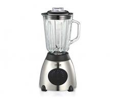 HAEGER Smoothie Pro Mixeur en verre noir, argent, transparent 1.5L 600Â WÂ âÂ Mixeur (acier inoxydable, verre)