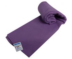 Couverture polaire thermotec 350 grs-infiniment douce - 100% polyester - OURSON - Aubergine O13 - 240 x 260