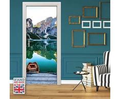 Walplus Montagnes Lac Autocollant Mural, Vinyle Multicolore, 103 X 5.4 X 5.4 CM