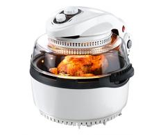 GOURMETmaxx 00974 Halogène / XXL Four à Convection Avec Panier à Friture Et Tournebroche (four, friteuse, 1.400 watts, blanc)