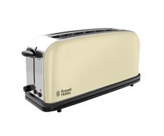 Russell Hobbs 21395-56 Toaster Grille-Pain Colours, Fente Large Spécial Baguette, 6 Niveaux de Brunissage, Décongèle, Réchauffe - Crème