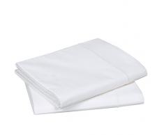 Blanc des Vosges Uni 57 Fils Taie de Traversin - Coton - Blanc - 90x190 cm