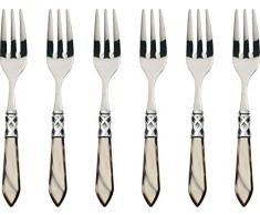 Casa Bugatti ALCOM-N4217 Aladdin Black Ensemble de 6 fourchettes, Vison