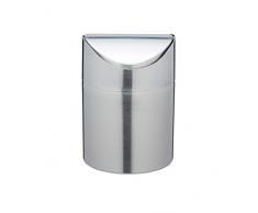 Kitchen Craft KCLXMINIBIN Mini Poubelle de Table, Acier Inoxydable, Argent, 20 cm