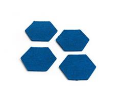 1buy3 Lot de 8 Dessous de Verre hexagonaux en Feutre Bleu mÃ©langÃ© Ãpaisseur 5 mm