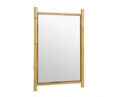 Dcasa Miroir Mural en Bambou pour dÃ©coration de la Maison Unisexe Adulte, Multicolore (Multicolore), Unique