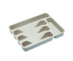 KitchenCraft Natural Elements Passoire en bambou, Fibre de bambou., Mastic gris., 33 x 25.5 x 5 cm