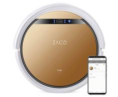 ZACO V5x â Robot aspirateur et de nettoyage 2 en 1 avec mode Max et capteurs intelligents, 4 modes de nettoyage et charge automatique, application et assistant vocal Alexa, couleur brun bronze