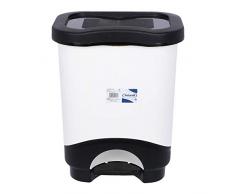 Tontarelli Seau Poubelle à pédale 24L Idea Noir/crème