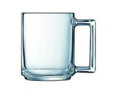 Luminarc L3566 Mug 25 cl-A LA Bonne Heure, Verre trempÃ©, Transparent, 7,1 cm