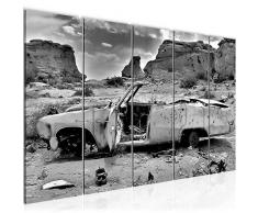 Tableau decoration murale Voiture Grand Canyon 150 x 60 cm - XXL Impression sur Toile Salon Appartment 5 Parties - prÃªt Ã accrocher - 602256c