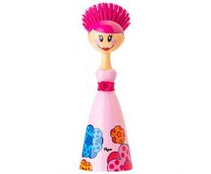 VIGAR Dolls â Brosse à Vaisselle, Plastique, Couleur Rose et Bleu