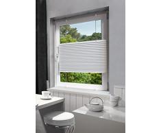 Promo Store plissÃ©/Store avec Supports de Serrage/â Fix, sans perÃ§age, falstore, Polyester, weiÃ, 80x210 [BxH]