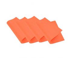 Venilia Set de table tressé TRIANGLE ORANGE, 45 x 30 cm, 4 pcs, antidérapant résiste à la chaleur et fait, Vinyle, 59000