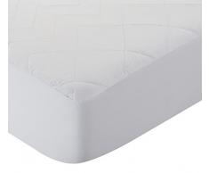 Pikolin Home Protecteur de Matelas matelassÃ©, Anti-Allergies, Respirant, 100Â %Â Coton, Couleur Blanc Cama 90-90 x 190/200 cm Blanc