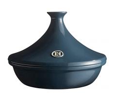 Emile Henry EH979532 Tajine Céramique, Bleu Feu Doux 3,5L Ã32 cm