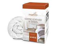 Snuggledown Housse de Couette Douillette Ã Deux piÃ¨ces et lit de Plume, Blanc, Simple