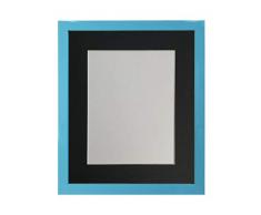 FRAMES BY POST Cadre Photo Bleu avec Support Noir 14 x 11 cm
