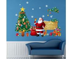 Mondial-fete - Sticker adhésif Noël, sapin et cadeaux (51 x 67 cm)