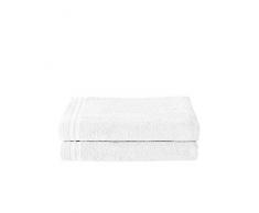 De Witte Lietaer 201442 Wellness Lot de 2 Draps de Douche Coton Blanc 70 x 140 cm