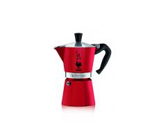 Bialetti 0004942 Cafetière Italienne, Aluminium, Rouge, 3 Tasses