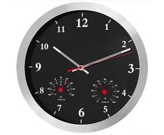 CE40B Horloge Murale avec Un thermomÃ¨tre et Un hygromÃ¨tre 14 Moderne silencieuse