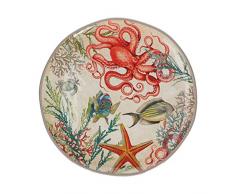 Nador PR13320006M Sea Life Plateau Rond 100% MÃ©lamine Ã 42 cm Coffret Cadeau