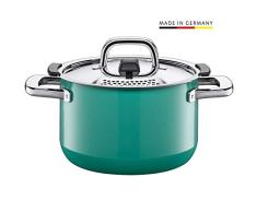 Silit 2102299264 Faitout Haut, Ãmail, Vert, 20 cm