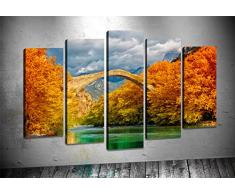 Bonamaison Peinture sur toile, multicolore, 100 x 60 cm, 5 unit - Conçu et fabriqué en Turquie