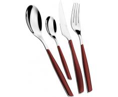 BUGATTI GLMA-021G50 Glamour FenÃªtre Set de 24 Couverts de MÃ©nagÃ¨re en BoÃ®te Rouge Marsala 22 x 8 x 30 cm