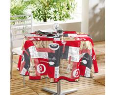 dÃ©corline nappe ronde (0)160cm cuisine bistrot rouge