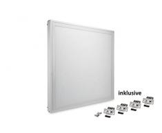 Zielo Plafonnier LED Premium 40 W 4000 K Blanc naturel certifiÃ© TÃV & GS 4000 lm, 62x62 Cm Inkl. Aufbaurahmen Aluminium WeiÃ 40W