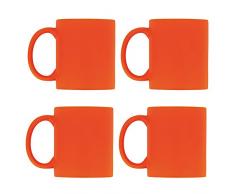 eBuyGB - Tasse en céramique fluorescente brillante / au néon de 310 ml pour le thé et le café