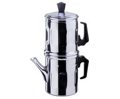 Ilsa Napolitaine Cafetière, Aluminium, Argent, pour 3 Tasses